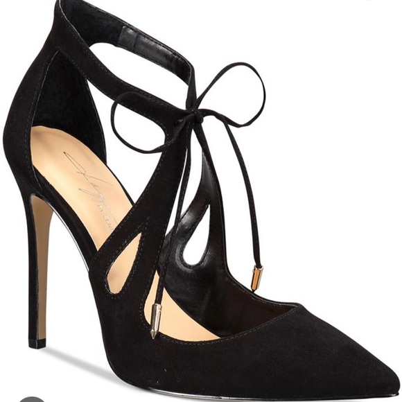 Daya by Zendaya Aaron Black Suede Pointed Pumps - Picture 3 of 9